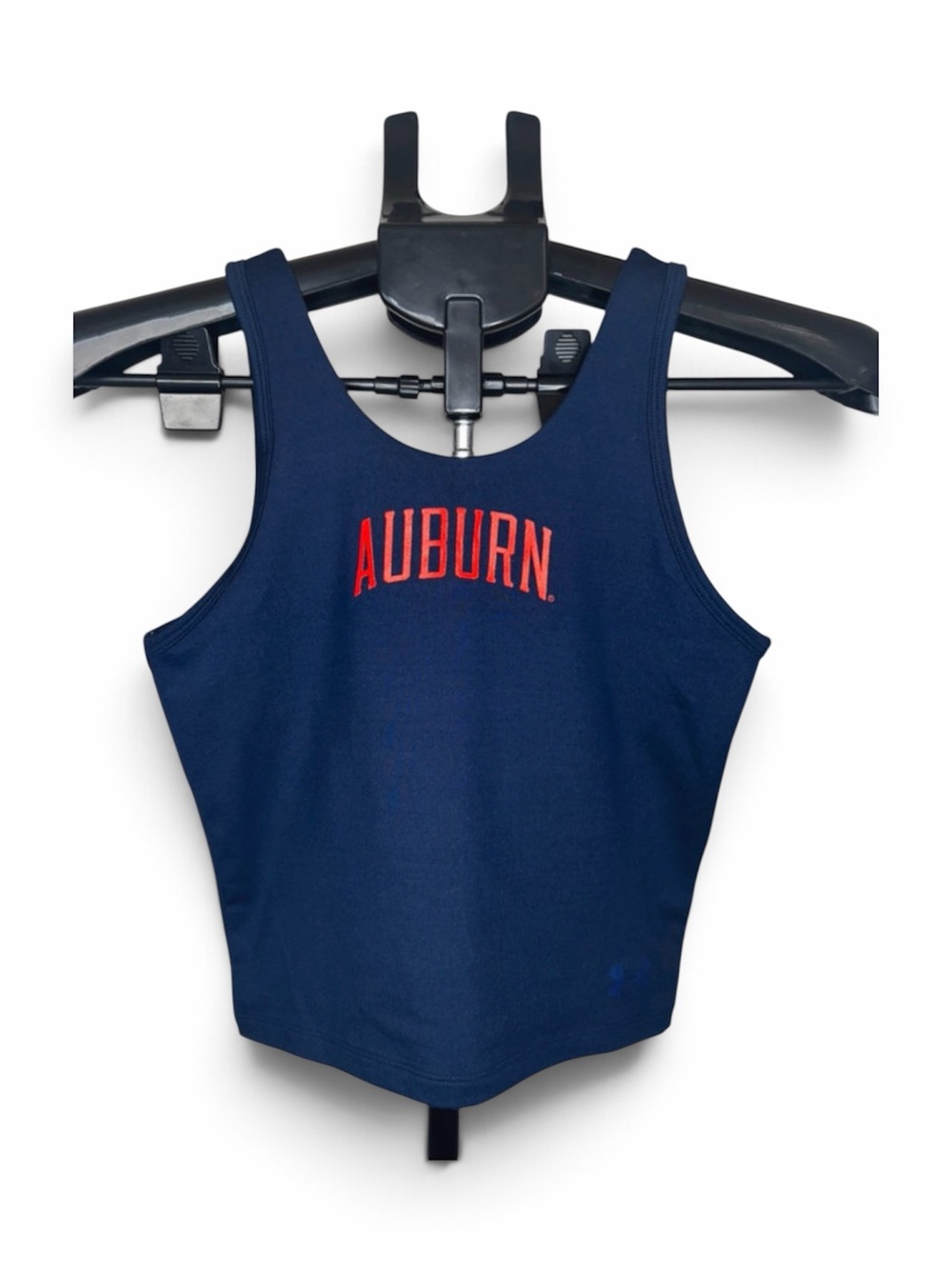 Under Armour Navy Crop Tank with Auburn Logo